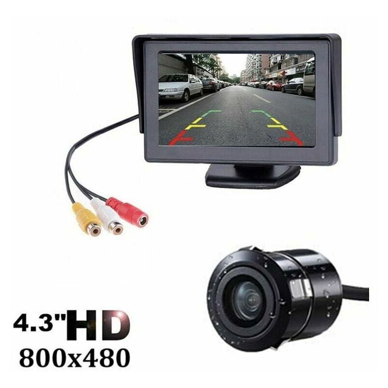 Linghhang - Kit de système de caméra de recul sans fil pour voiture / camion / fourgonnette / pick-up / camping-car 4.3 `` système de recul de vue