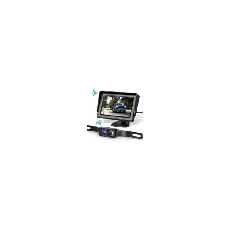 Crea - Kit de système de caméra de recul sans fil pour voiture / camion / fourgonnette / pick-up / camping-car 4.3 `` système de recul de vue arrière