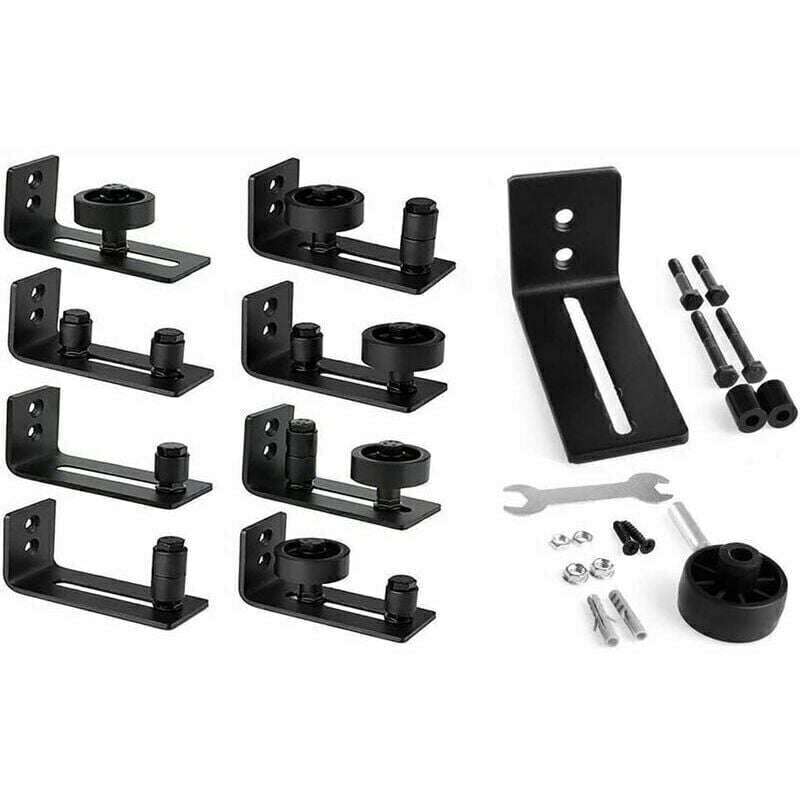 Fei Yu - Kit de système de porte coulissante, kit de ferrures pour portes coulissantes