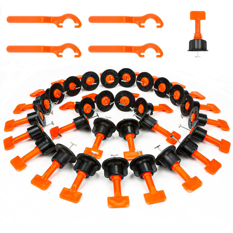 Swanew - Kit de système de nivellement de carreaux, 220 pièces, pinces de nivellement, espaceurs de carreaux, clés