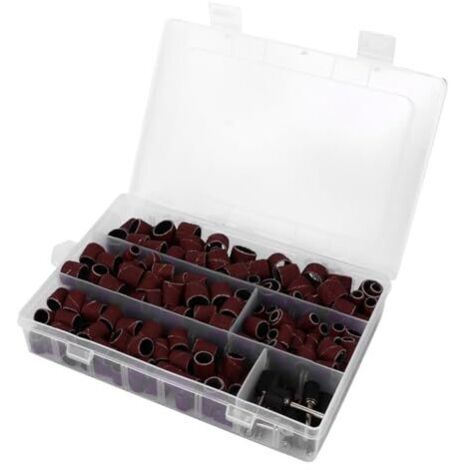 Kit de Tambours Ponçage Cylindriques 51 Pièces en Toile Émeri pour Bricolage Finition Bois et Matériaux Durs Mandrin Auto-expansible Polyvalent -
