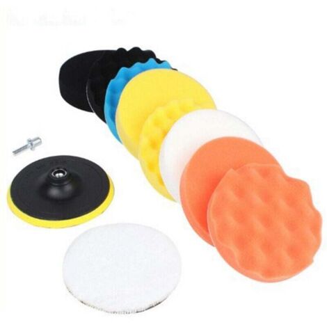 Kit de tampons de polissage pour voiture,22 pièces, Kit d'éponges de forage, mousse de scellage pour carrosserie, disques de polissage