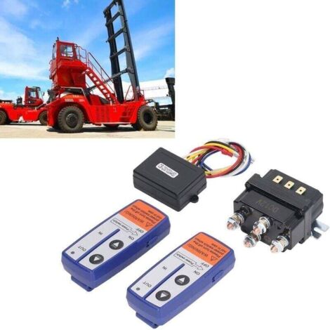 Kit De Télécommande De Relais De Treuil Kit De Relais De Treuil 12V 250A Contrôleur de Commutateur de Combiné Ensemble de Commutateur de Télécommande