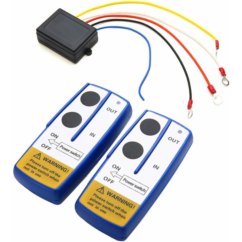 Start - Kit de télécommande de treuil de console sans fil universel 12V 50ft pour Jeep atv suv (sans piles)