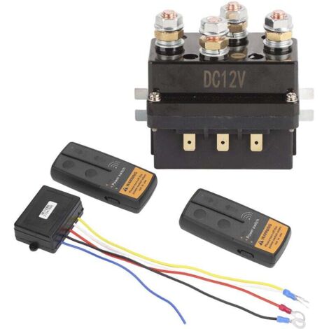 Kit de télécommande de treuil sans fil DC500A 12V, relais solénode de treuil pour ATV UTV de 8000lbs à 12000lbs