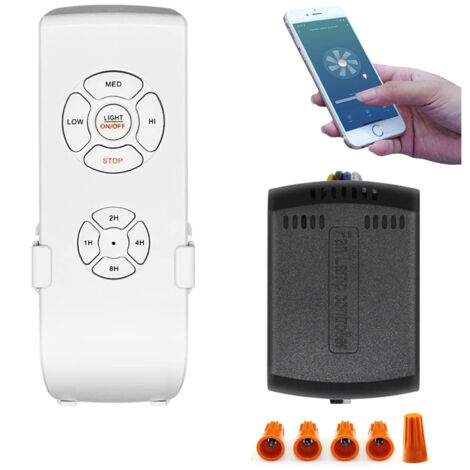 Kit de télécommande universelle pour petits ventilateurs de plafond avec 3 télécommandes sans fil pour le réglage de la vitesse et le contrôle de la lumière