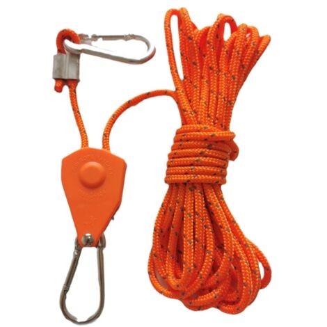 Kit de tension de corde réfléchissante 4mm avec crochet et système de serrage - 2 mètres, idéal pour camping, randonnée et escalade. Corde robuste et portable pour tentes, bâches et abris. Visibilité 