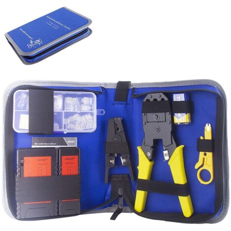Kit de test de câbles Noyafa NF-1206, outil de sertissage réseau double mode et câble réseau UTP multifonctionnel J45 RJ11 RJ12 CAT5 Cat 6