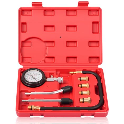 Kit de test de compression DAYUAN, kit de compressiomètre et compresseur pour tous les moteurs Kfz M10, M12, M14, M18 (0-20 bars et 0-300 PSI)