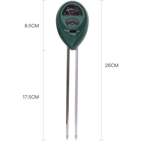 Kit de Test de Sol 3-en-1 PH Tester pour Humidité Lumière  Appareil de Test de Terre sans Piles