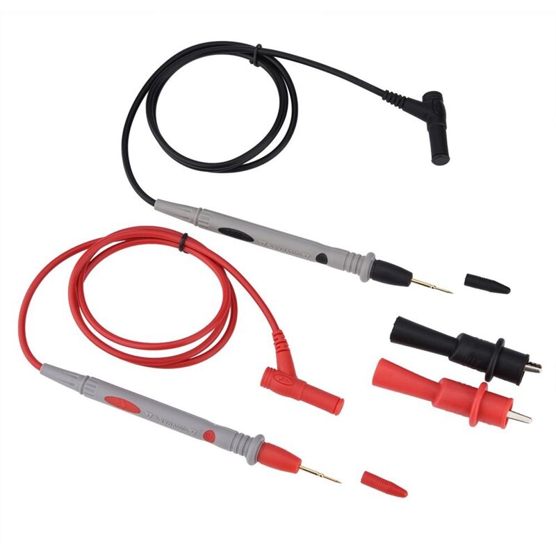 Memkey - Kit de test multimètre 1000 v 20 a Numérique Electronique Sonde Câbles Set avec Pinces Alligator et Fiche Banane pour Pince Multimètre