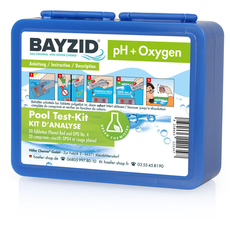 Kit de test pour mesurer la teneur en oxygène actif & le pH