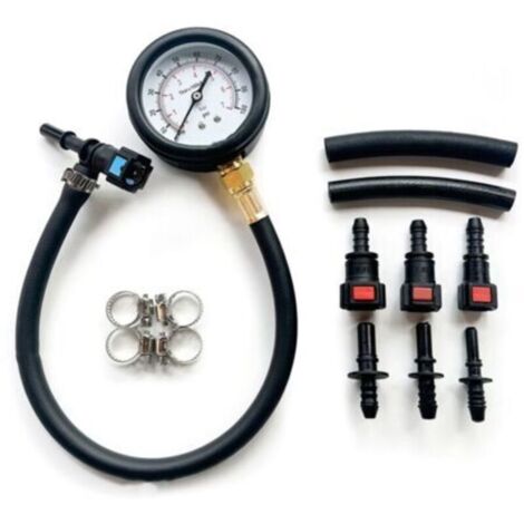 Kit de Test Pression Carburant, Jauge Pompe D'Injection Testeur Pression, pour Voiture, Moto, Camion