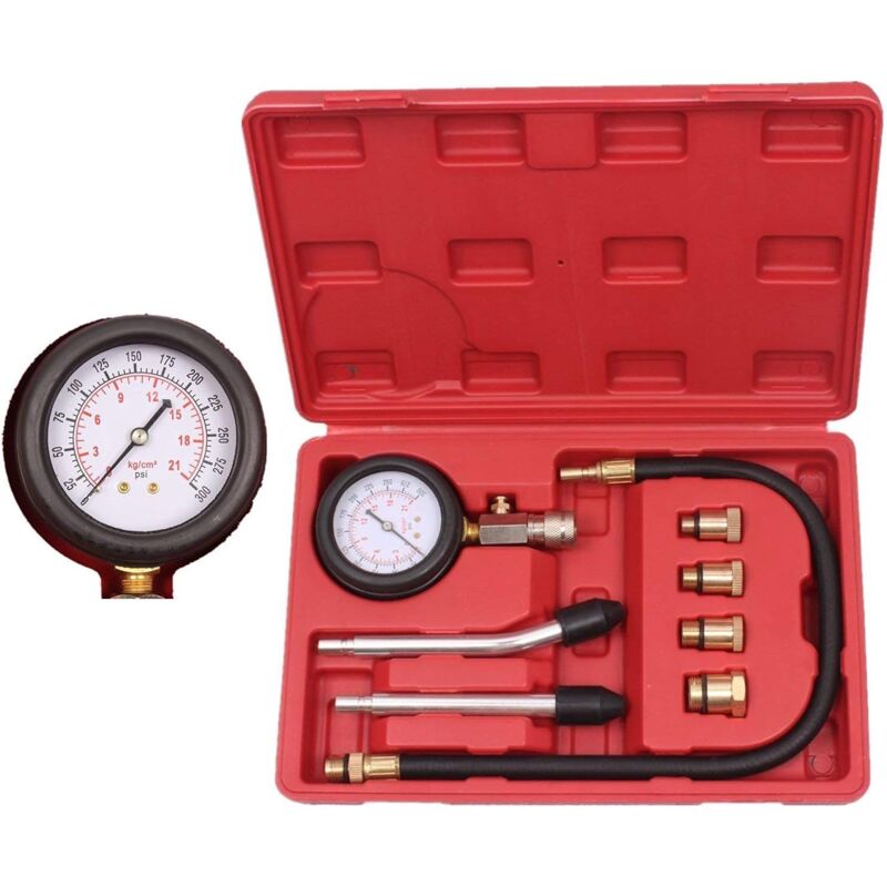 Kit de testeur de compression de cylindre de moteur à essence professionnel, outil de jauge automobile