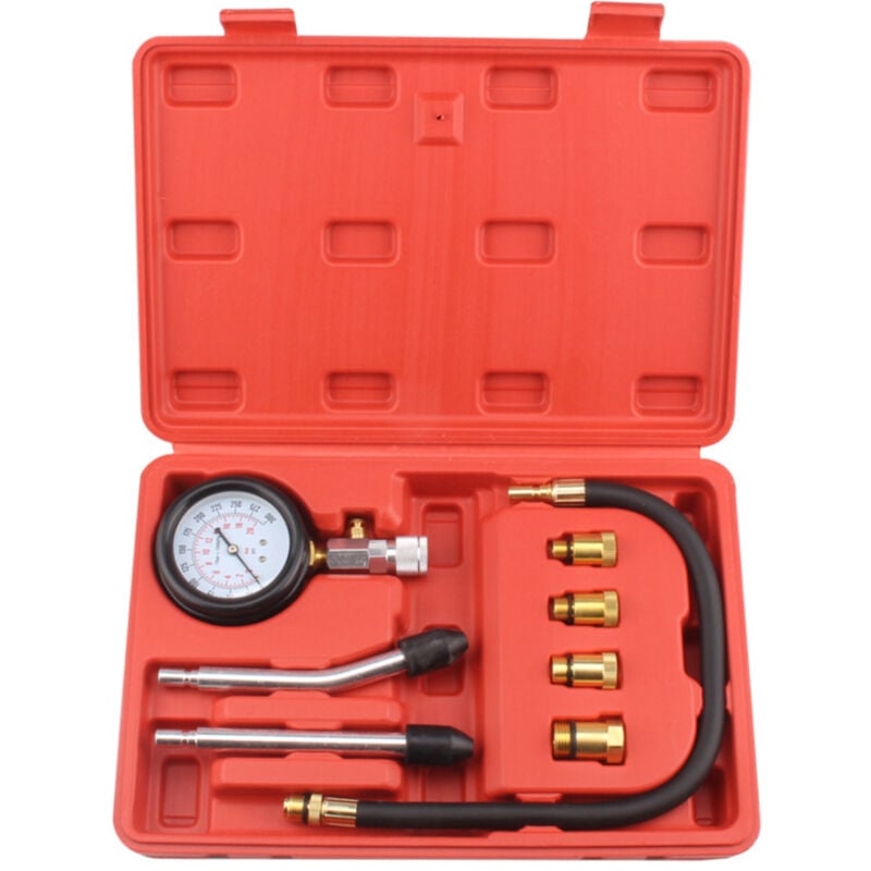 Lifcausal - Kit de testeur de compression de moteur à essence, ensemble d'outils de test de jauge de compresseur de cylindre de moteur à gaz pour la