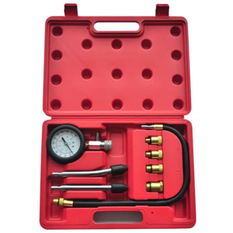 Kit de testeur de compression pour moteur à essence 9 pcs   - Multicolore