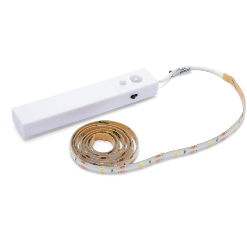 Velamp - Kit de tiras led de 4000K (4AA no incluidas) y detector de presencia silk