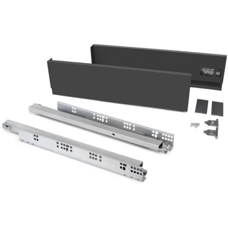 Kit de tiroir de cuisine Vertex EMUCA 60kg hauteur 178mm longueur 500mm gris anthracite