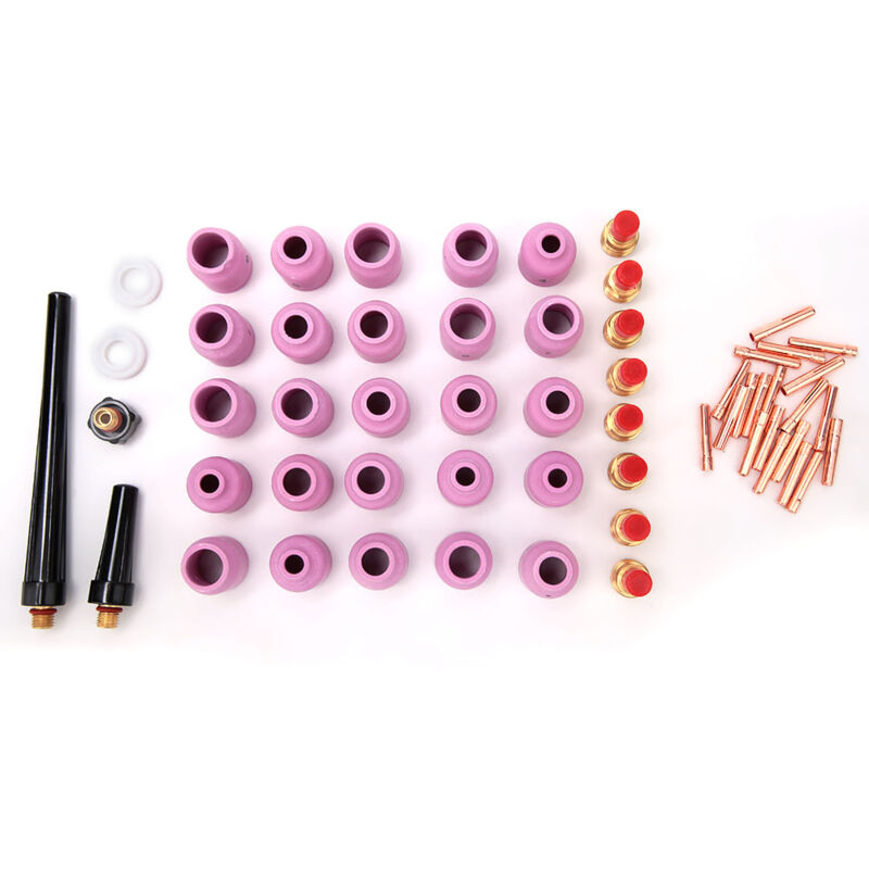 Kit de torche de soudage TIG, 58 pièces, 0.04 1/8 pouces, lentille à gaz, joint de pince, Kit de couverture arrière pour 9/20/25