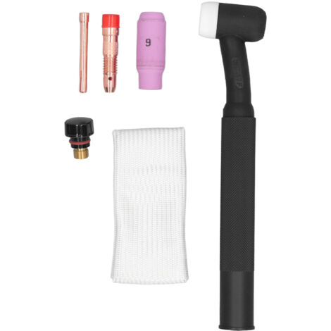 Kit de Torche de Soudage TIG 6 Pièces, Allumage Rapide, Coupes Propres, Tête en Cuivre, Poignée ABS, pour WP17