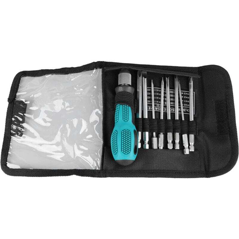 Image of Kit de Tournevis 9 Pièces Multifonction avec Embouts pour Réparation et Entretien Ménager