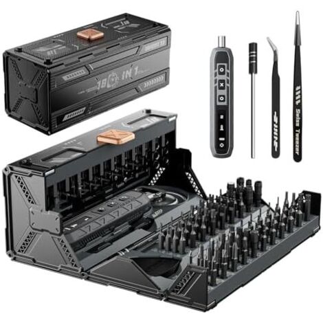 Kit de tournevis électrique 180 en 1 avec extracteur vis pour ordinateur portable, iPhone, iPad, Switch, PS5, Xbox, téléphone MacBook, ordinateur, lunettes, montres Fo167 Conception Électrique -