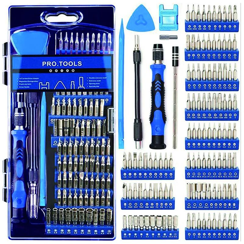 ZVD - Kit de Tournevis Magnétique 124 en 1 pour Xiaomi, iPhone, pc, Caméra, Drone, Outil de Réparation