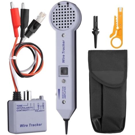 Kit de Traceur de Fil 200EP, Testeur de Circuit de Traceur de Fil Réseau Kit de Testeur de Traçage de Câble Impédance D'entrée 100MOhm Audio Amplificateur à Induction Réglable