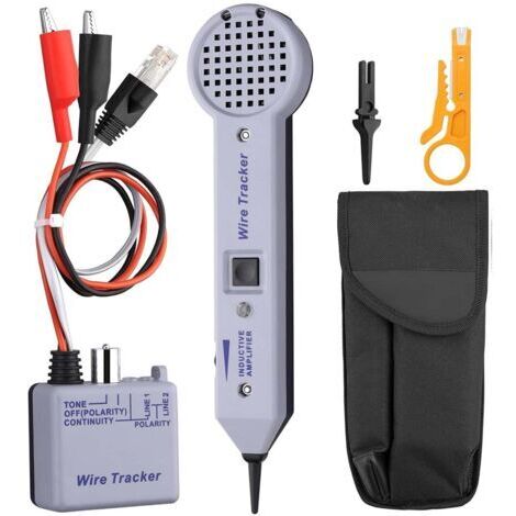 Kit de Traceur de Fil 200EP, Testeur de Circuit de Traceur de Fil Réseau Kit de Testeur de Traçage de Câble Impédance D'entrée 100MOhm Audio Amplificateur à Induction Réglable