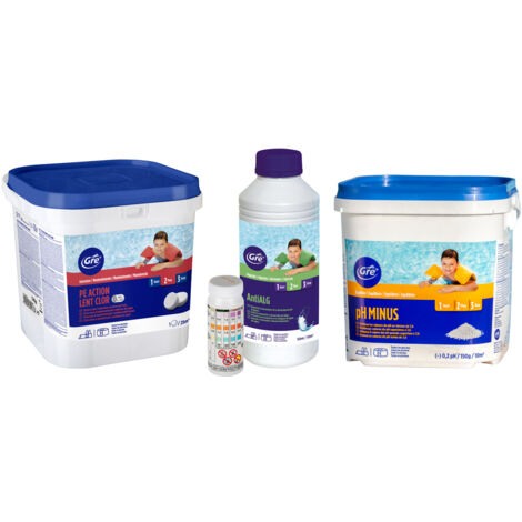 Kit de traitement complet au chlore pour piscine de 0 à 20 m³ - Gré