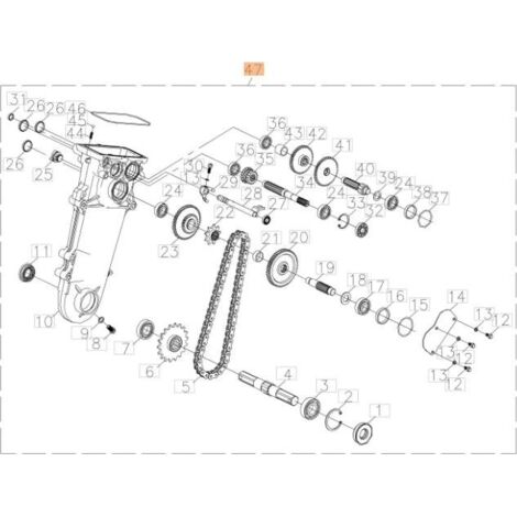 KIT DE TRANSMISSION POUR MOTO-HOUEUSE EMAK D'ORIGINE L66151265