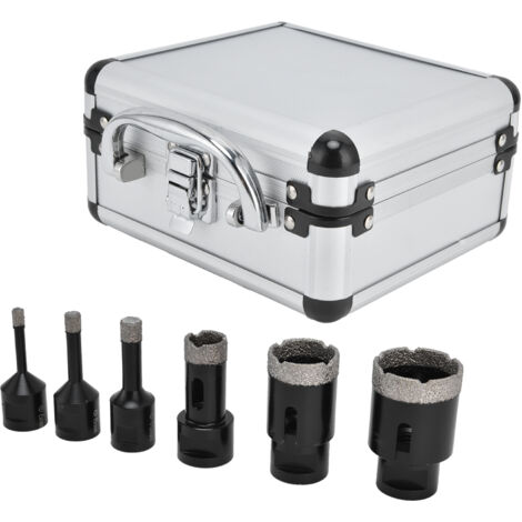 Kit de trépans diamantés 6 pièces pour carrelage, perçage de 6 à 38mm avec adaptateur M14