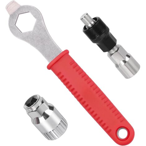 Kit de tres piezas: llave ajustable para biela de bicicleta