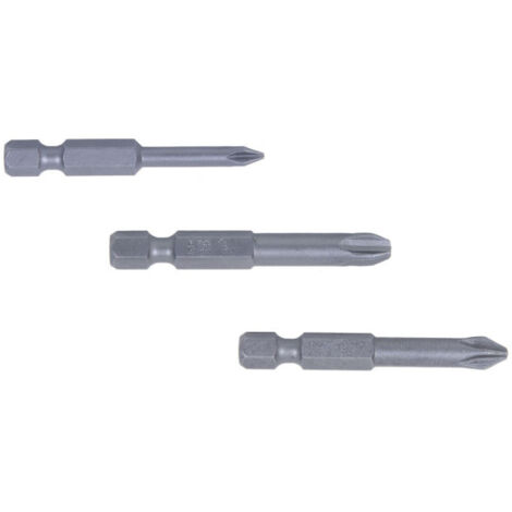 Kit de tres puntas phillips 50mm para atornillar