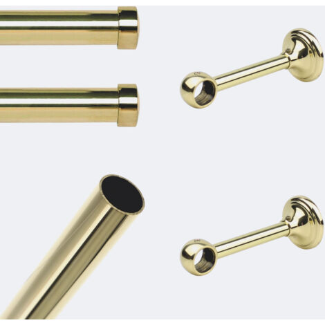 Lot De 2 Embouts Pour Barre à Rideau , Diam.20 Mm Blanc Syst.d, INSPIRE