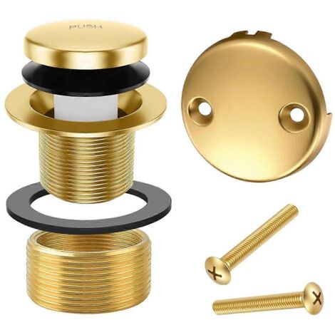 Kit de trop-plein pour bonde de baignoire Gold - Remplacement universel pour bonde de baignoire