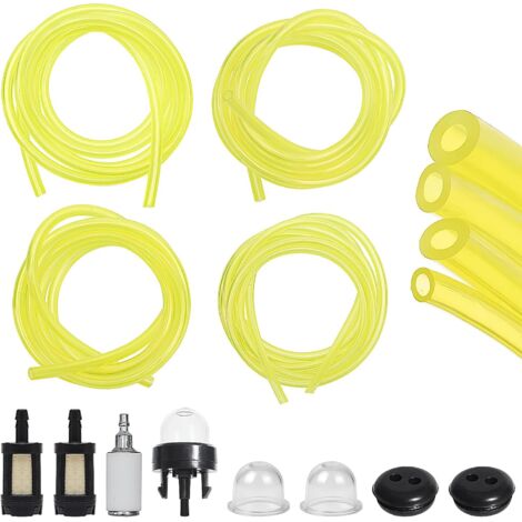 Kit de tuyau à essence universel pour tondeuse gazon, filtre essence, avec tuyaux et joints d'amorçage tronçonneuses, tondeuses taille-haies, élagueuses -