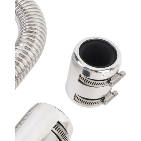 Kit de tuyaux de radiateur liquide de refroidissement 24 pouces flexible en acier inoxydable avec taille pour 1 3/4, 1 1/2 et 1 1/4 pouces