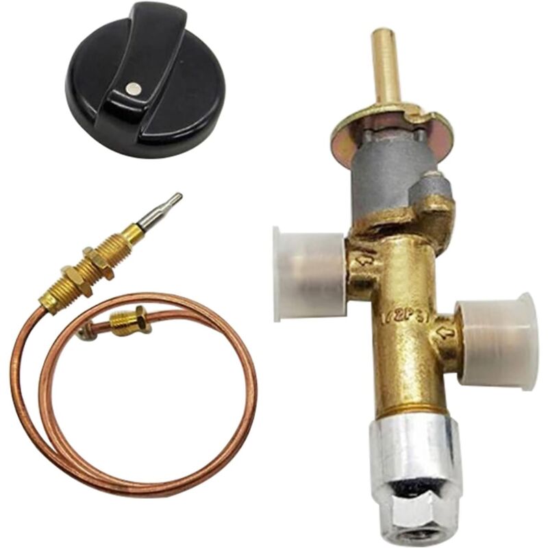 Sjqka - Kit de vanne de contrôle de sécurité pour cheminée à gaz propane basse pression gpl avec entrée et sortie évasées de 0,95 cm - 18 unf