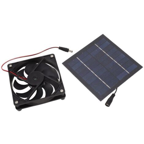 Kit de ventilateur à panneau solaire 50W Portable alimenté pour serre hangar poulailler maison pour animaux domestiques échappement de fenêtre