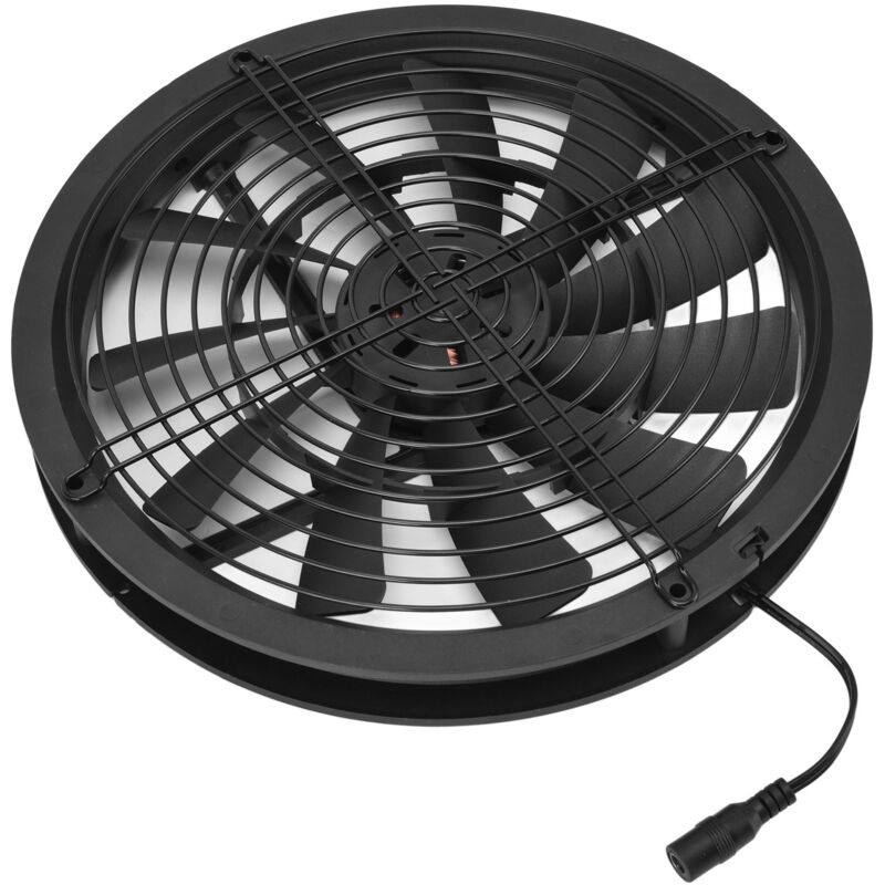 Kit de ventilateur de panneau solaire 10 pouces 100W, panneau solaire étanche, botier de Ventilation rond, ventilateur d'échappement pour poulailler,