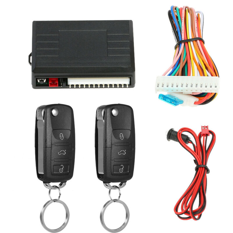 Lifcausal - Kit de verrouillage centralisé universel pour porte de voiture, déverrouillage du coffre, système d'entrée sans clé avec télécommande