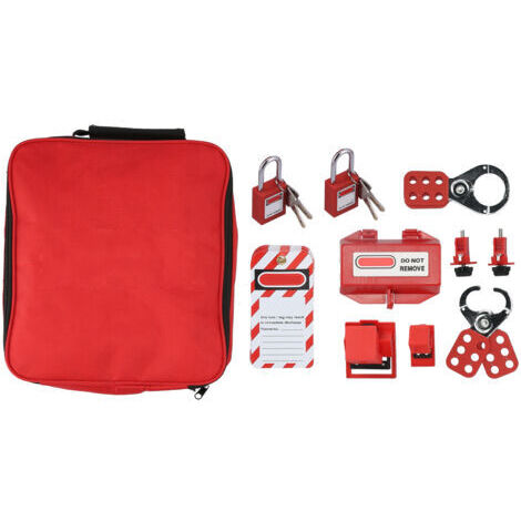 Kit de verrouillage électrique, loquets, cadenas de sécurité, disjoncteur, prise de verrouillage, avec sac de rangement