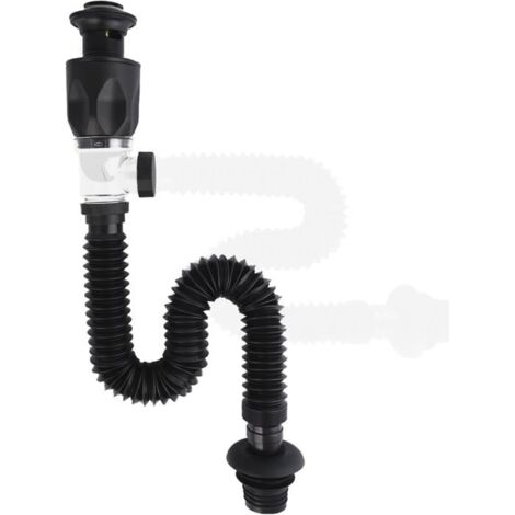 Kit de vidage d'évier, bonde de lavabo Pop Up Click à connexion 1,1/4'", égouttoir d'évier universel anti-odeur