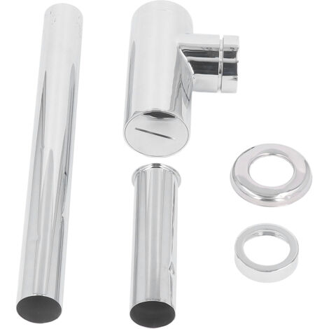 Kit de vidage d'évier de salle de bain G1‑1/4 pouce, tube de drainage ajustable 4.72‑7.87 pouces avec entrée d'eau anti-dérapante