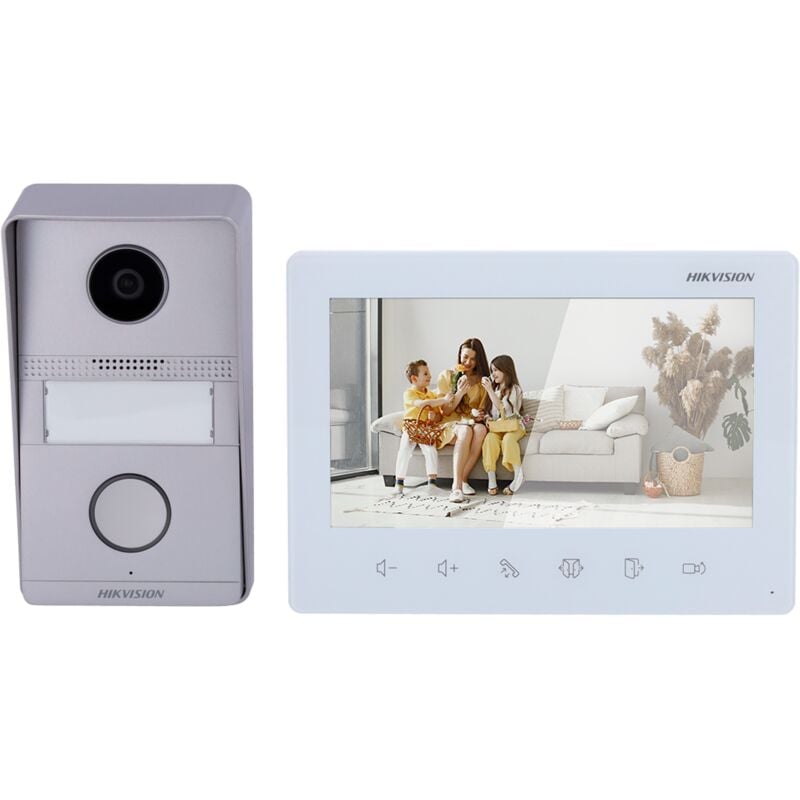 Platine de rue vidéo 2 fils encastrable Hikvision Kis101 Ds-kis101-p/f