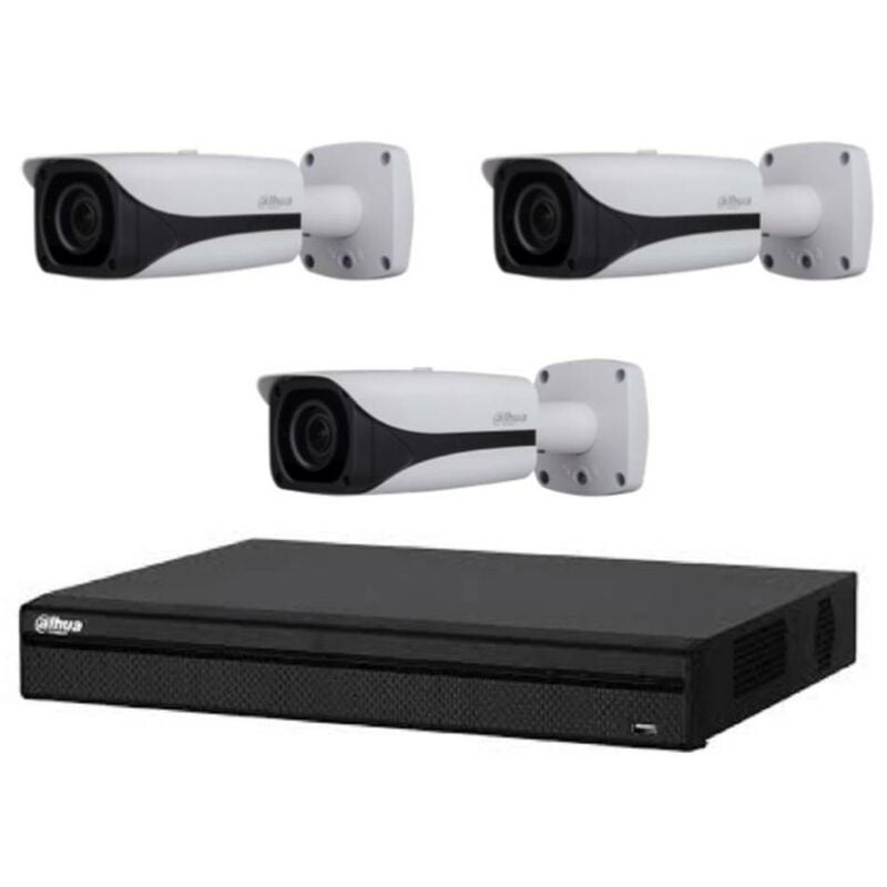 Dahua - Kit de Vidéosurveillance dvr HCVR8208AS3 et 3 Caméras Box ir DH-HAC-HFW3231EZT