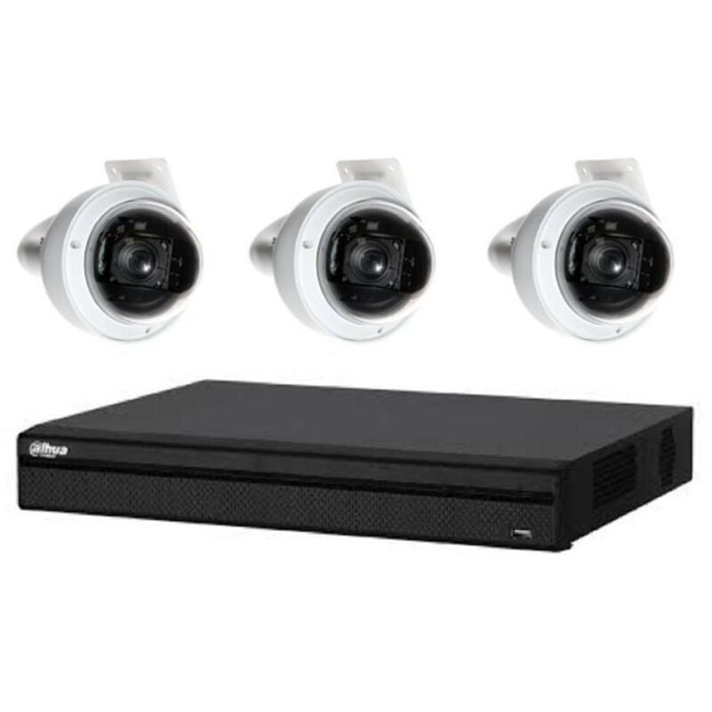 Kit de Vidéosurveillance Dahua DVR HCVR8208AS3 et 3 Caméras Dôme HDCVI PTZ SD502251HC