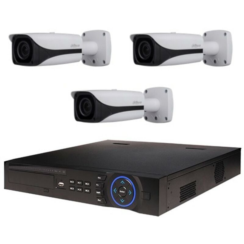 Dahua - Kit de Vidéosurveillance Enregistreur dvr et 3 Caméras Box Analogiques hdcvi ptz