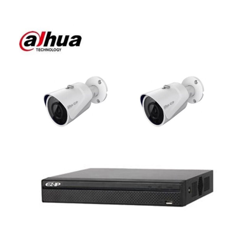 Kit De Vidéosurveillance Ip 2 Caméras Dahua 4 Mpx